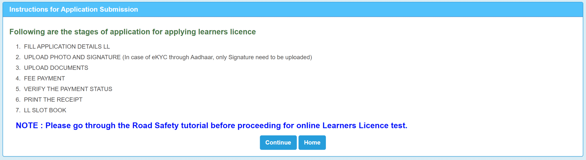 Apply For Learner/Driving License In Amravati Online Documents