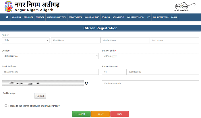 Aligarh Nagar Nigam AMTCORP Registration