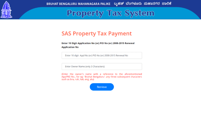 BBMP Property Tax AMTCORP Payment