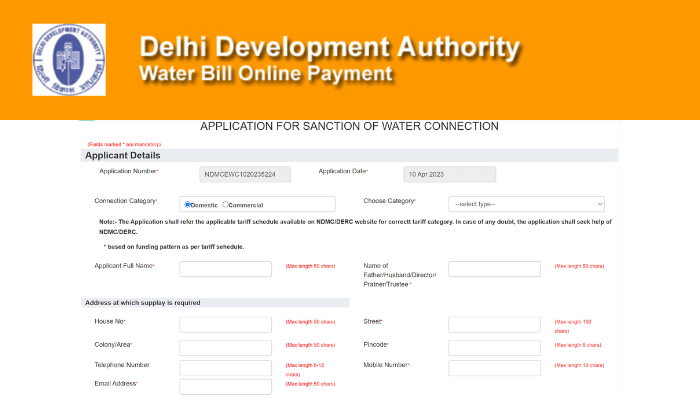 DDA Water Bill Payment New Connection (1)