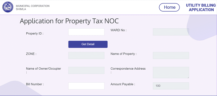MC Shimla AMTCORP Property Tax NOC