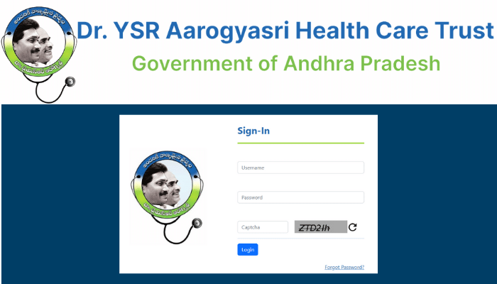 YSR Aarogyasri Login AMTCORP Sign in Page