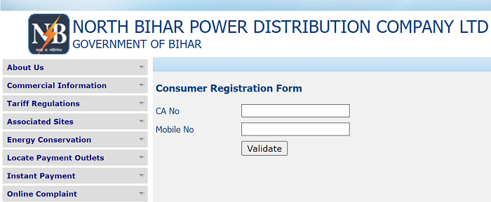 NBPDCL New Consumer Registration
