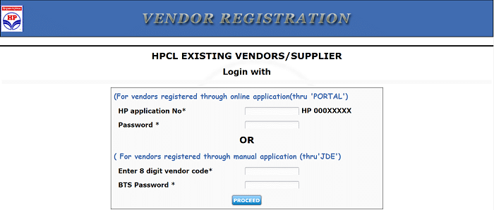 Sales HPCL Vendor Login