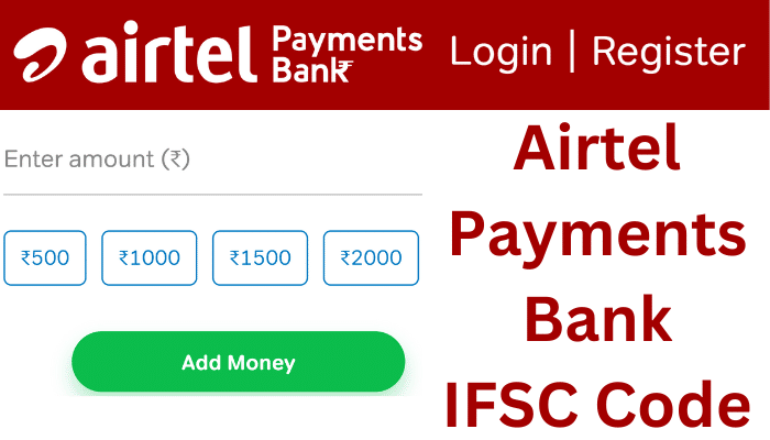Airtel Payments Bank IFSC Code