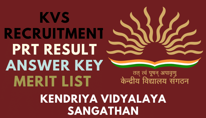 KVS Recruitment 2023 PRT Result Answer Key