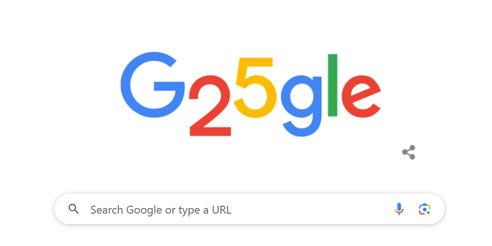Google 25th birthday