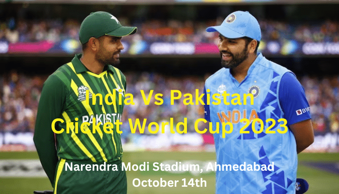India Vs Pakistan Cricket World Cup October Th